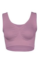 Komfort Soft-BH, Rosen-Design Mauve 2XL