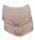 Komfort-Midi Hotpants + Spitzen-Beinausschnitt - 2er-Pack Sandelholz/ Schwarz L